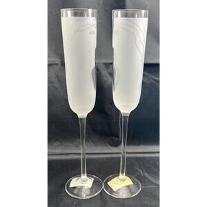Bridget Dobson Nose to Nose Champagne Glasses. Lot of 2.